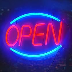 OPEN Neon Sign Lights 18'x 8.7' Big LED Wall Light