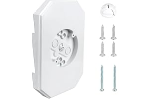 Pulems Siding Mounting Block 8141DBL, Vinyl Siding Mounting Block Outdoor Light Mount Plate Kit with Built-in Electrical Box for 1/2 inch Lap Double, White Outdoor Light Plate