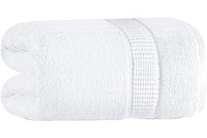 Oakias 600 GSM Bath Sheets 1 Pack White 35x70 Bath Towels - 100% Ring Spun Cotton Soft Extra Large Bathroom Towels - Highly Absorbent & Quick Dry Jumbo Towels - Shower Towels for Hotels, Gym & Spa