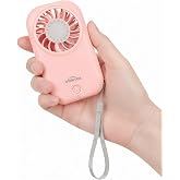 WHATOOK Mini Fan Small Portable Fans: 5 Speeds Personal Makeup Handheld Fans USB Rechargeable, Lightweight Home Office Outdoor Travel, Kids, Summer Essentials, Gift for Women and Girls