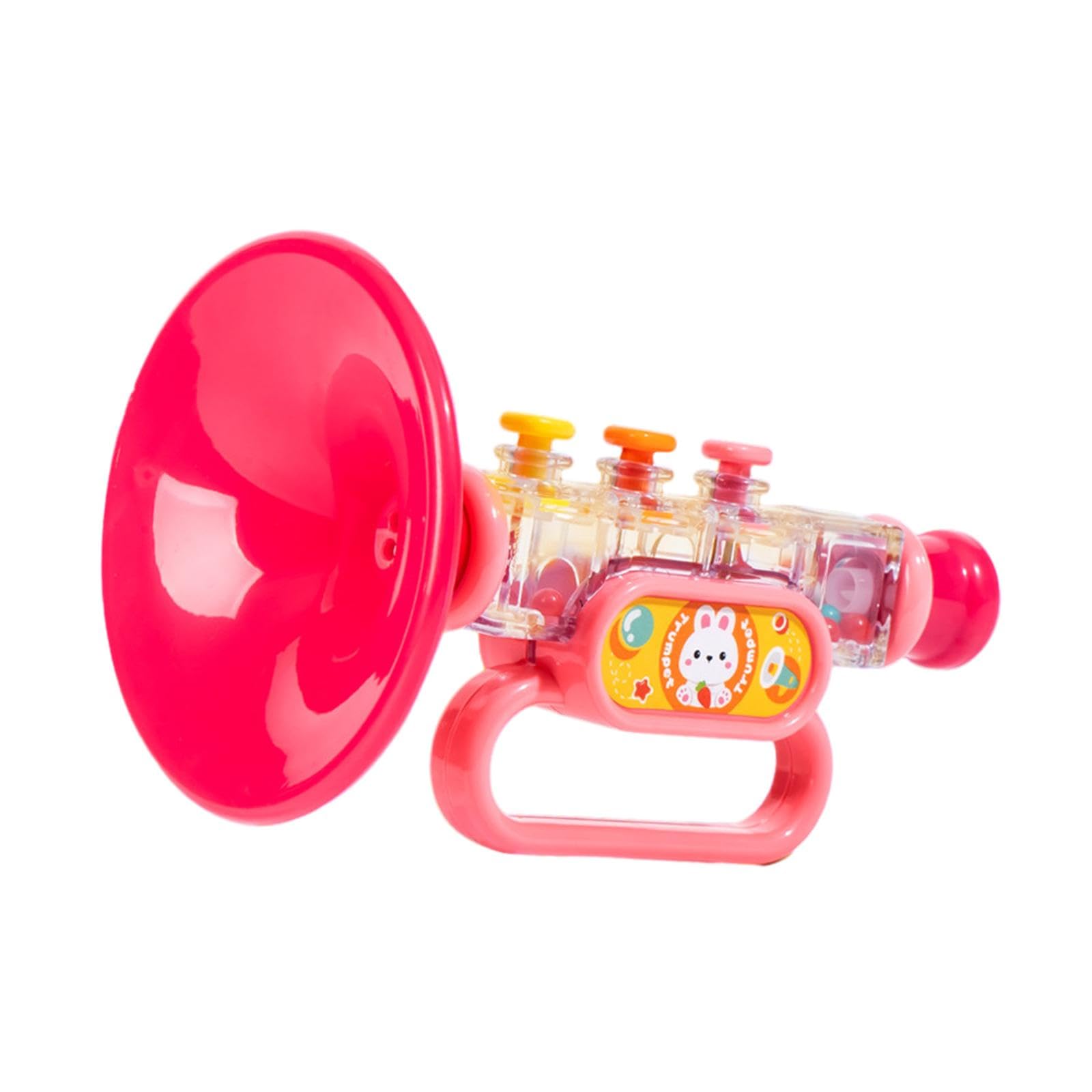 Fityle Trumpet Toys Kids Trumpet Educational for Boys Girls Party Favors Musical Travel Classic Toy Game, Pink