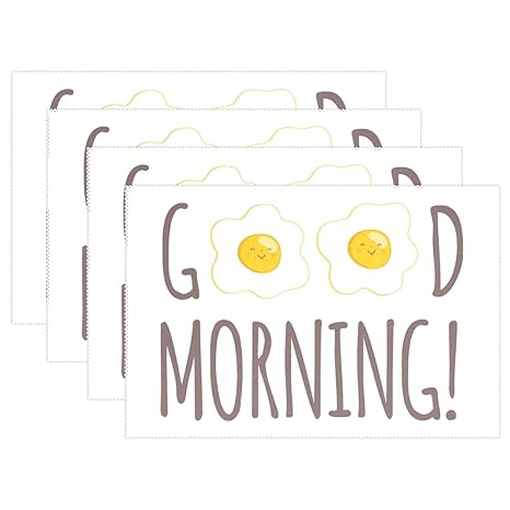 Amazon Com U Life Cute Cartoon Good Morning Eggs Thick Tray Mat