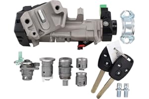 MOTOKU Complete Set Ignition Switch Cylinder Door Lock Key Shell for Honda Accord 2006-2007