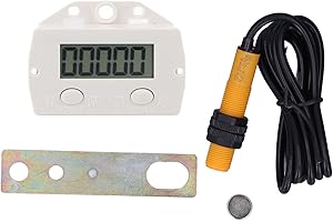 Digital Counter Electronic Tally Counter Punch Digital Totalizer with Magnetic Induction Switch for Knitting Machine Sports C