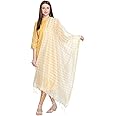 DUPATTA BAZAAR Woman's Checkered Blended Silk Dupatta.