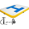 Happybuy Inflatable Floating Dock, Inflatable Dock Platform with Electric Air Pump & Storage Bag,Stable Platform Raft for Pool Beach Lake, Up to 3-10 People Rafting and Recreation