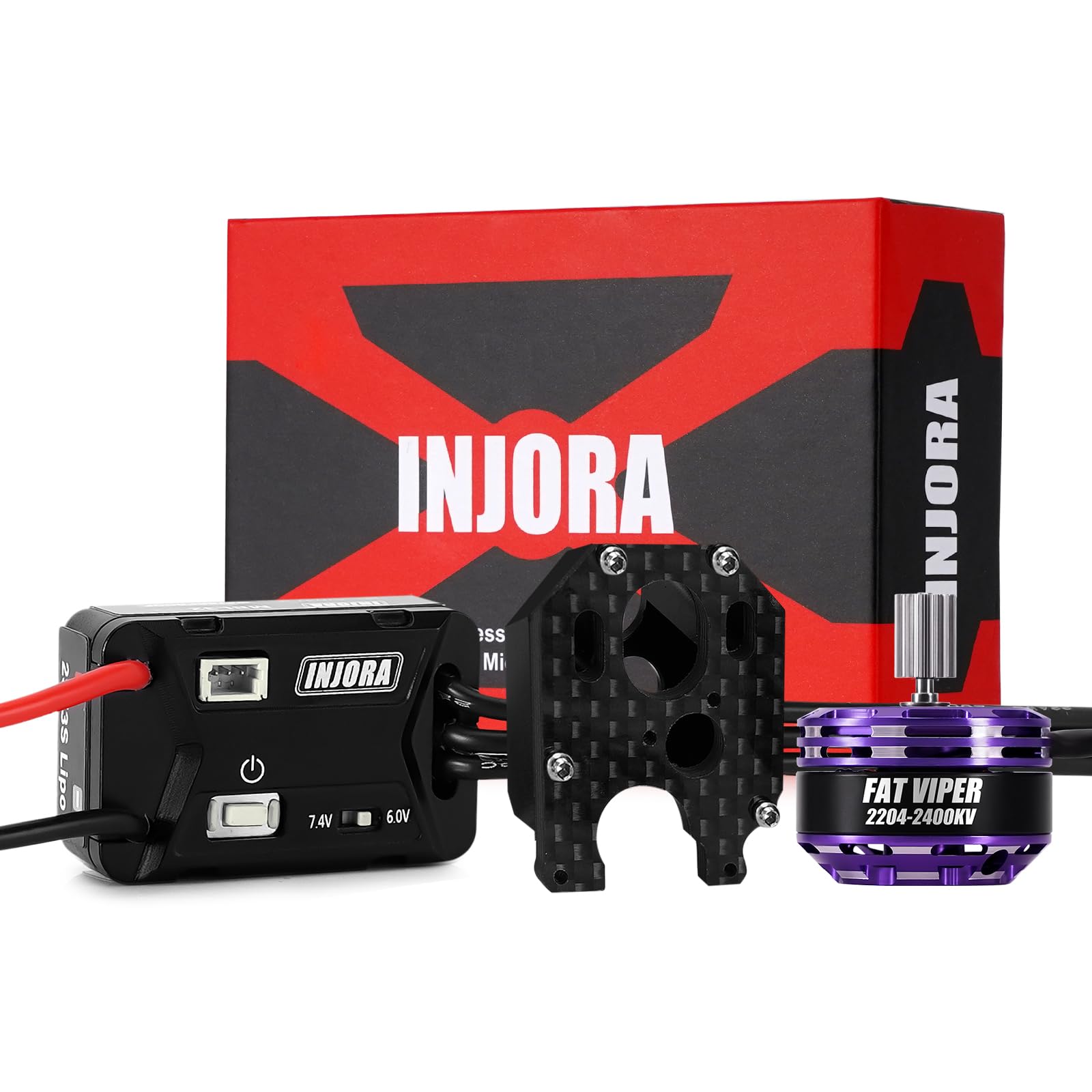 Photo 1 of INJORA MBL32 G2 Waterproof Brushless ESC & 2204 Fat Viper Outrunner Motor for 1/24 Axial SCX24 Upgrade
