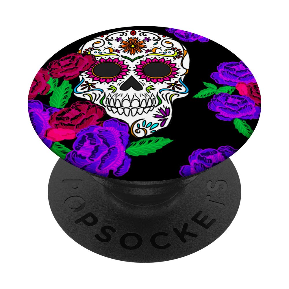 Sugar Skull Flower Vintage Dia De Los Muertos Mexican Gift PopSockets PopGrip: Swappable Grip for Phones & Tablets