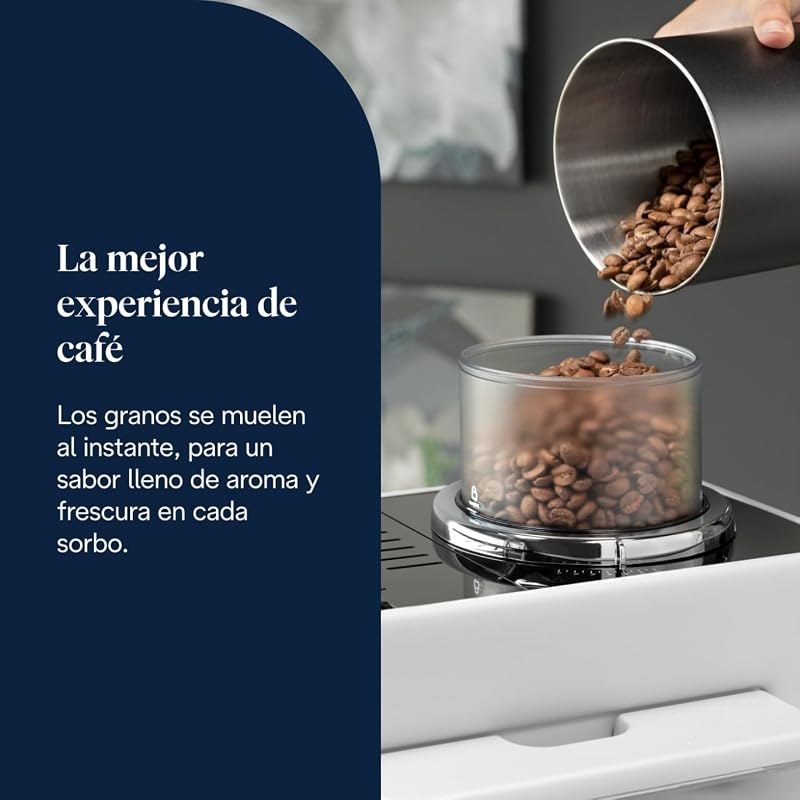 Rivelia - Cafetera Superautomática 16 Bebidas Blanco
