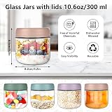 Aolso 4-Pack Glass Food Storage Containers 300ML Airtight Lids Reusable view 2