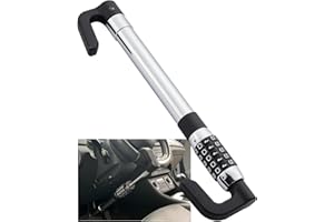 DODOMES Steering Wheel Lock Anti-Theft Car Device, Retractable Keyless Password 5 Code Combination Car Steering Wheel Pedal Brake Locks Security Heavy Duty Universal Fit Vehicle Car Truck Van SUV (Elongated)