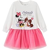 Disney Stitch Minnie Elsa Princess Sweatshirt Dress Toddler Girl Sequin Long Sleeve Pullover Clothes Fall Outfit 2-9 Years