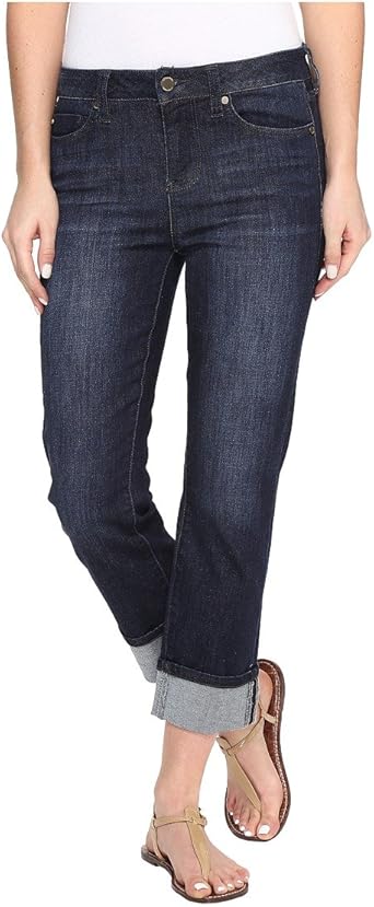 dark denim capris