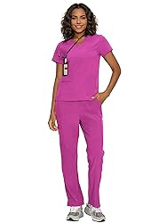 floralhue Scrubs for Women, V-Neck Scrubs Top