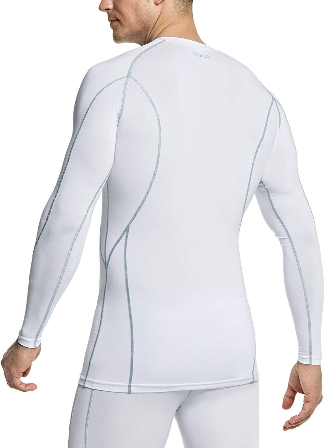 TSLA Men's Cool Dry Fit Long Sleeve Compression Shirts, Athletic Workout Shirt, Sports Base Layer T-Shirt: Clothing