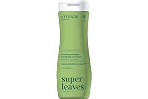 ATTITUDE Nourishing Hair Shampoo, EWG Verified, For Dry and Damaged Hair, Naturally Derived Ingredients, Vegan and Plant Based, Grapeseed Oil and Olive Leaves, 16 Fl Oz