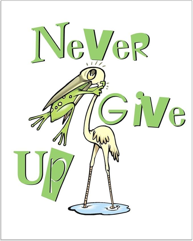CafePress Never Give Up! Frog Choking Bird 16 CafePress Never Give Up! Frog Choking Bird 16