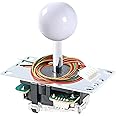 SANWA JLF-TP-8YT Original Joystick White - for Arcade Jamma Game 4 & 8 Way Adjustable, Compatible with Catz Mad SF4 Tournament Joystick (White Ball Top) S@NWA