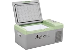 Alpicool Y16T Portable Fridge 12 Volt Car Refrigerator 16 Quart Freezer for Fishing, Camping, RV, Truck, Boat-12/24V DC