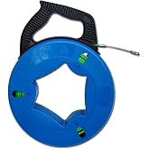 YANBORUI fish tape wire puller 82FT Professional Flexible Wire Rodding Guide Kit for Electrical Wiring Installation with Storage Case【25M*4.5mm】