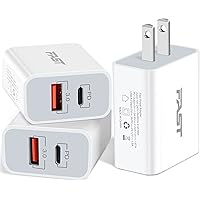 20W USB C Fast Charger, JUNVANG Dual Port PD Power Delivery + Quick Charger Wall Charger Block Plug for iPhone 13/12/11…