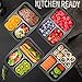 VANCOOL Meal Prep Containers 3 Compartment with Lids BPA Free Food Storage Bento Style Lunch Boxes for Portion Control ，Microwaveable/Reusable/Freezer & Dishwasher Safe, 16 Pack