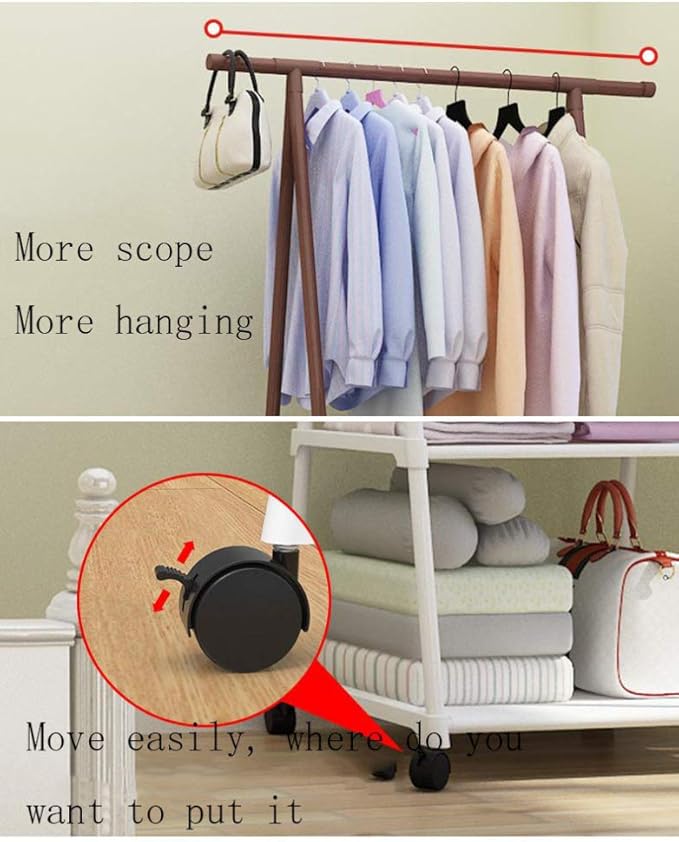 Perchero con Estante AME Perchero de 160 cm Sombrero Bolsas de Ropa