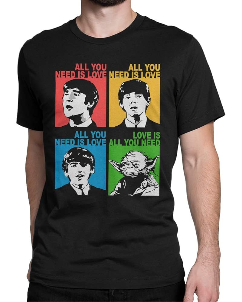 Yoda T-Shirt, Love Tee Wars All Funny You Need Beatles is Star