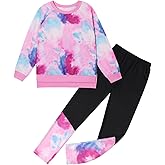 Patgoal Girls 2 Piece Outfit Set Long Sleeve Sweatshirt Leggings Sweatsuit Fall Winter Clothes Sets for Teen Girls 6-14T
