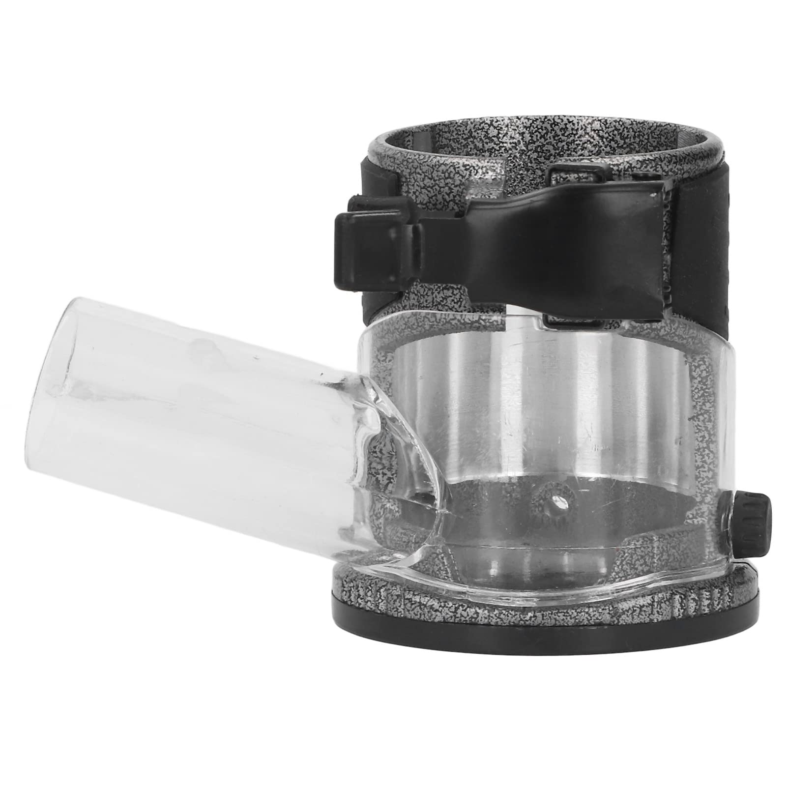 Trimming Machine Base, Aluminum Alloy Plunge Router Base with Dust Collection Cover, Transparent Woodworking Slotting Machine Dust Cover Wood Milling Base for Trimming Milling