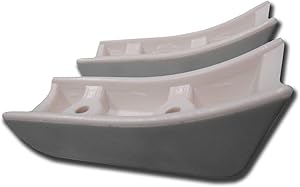 2 Pcs White Sled Glide Based Chaise Lounge Chair, Replacement Sled Protector, Sled Base Chair Glides, HeavyDuty Outdoor Patio Furniture Legs Floor Protection Super-Deals-Shop