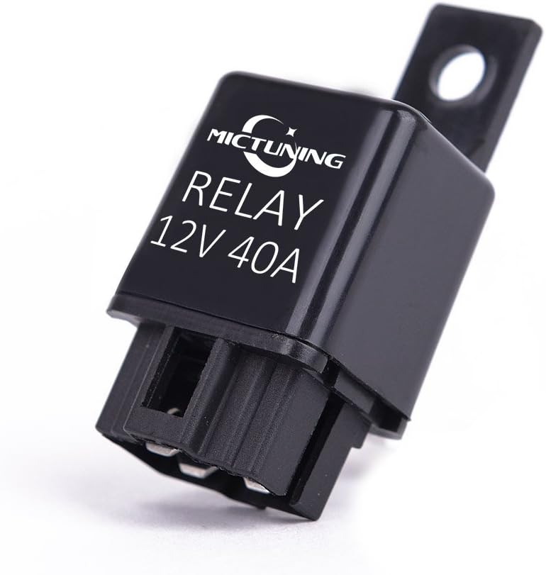 MICTUNING LED Light Bar Work Light Wiring Harness Relay 40 Amp: Automotive