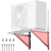 Mini Split Wall Mounting Bracket for 9000-36000 BTU Condenser, POIUNA Stainless Steel Ductless Mini Split Bracket up to 620 lbs for Air Conditioner Heat Pump Systems HVAC, Compressor