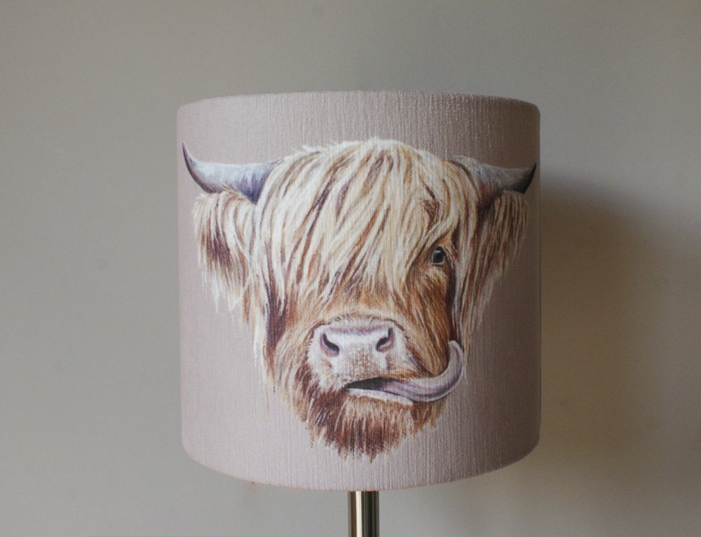 Highland Cow Lampshade by Irish Artist Grace Scott Amazon.co.uk Handmade