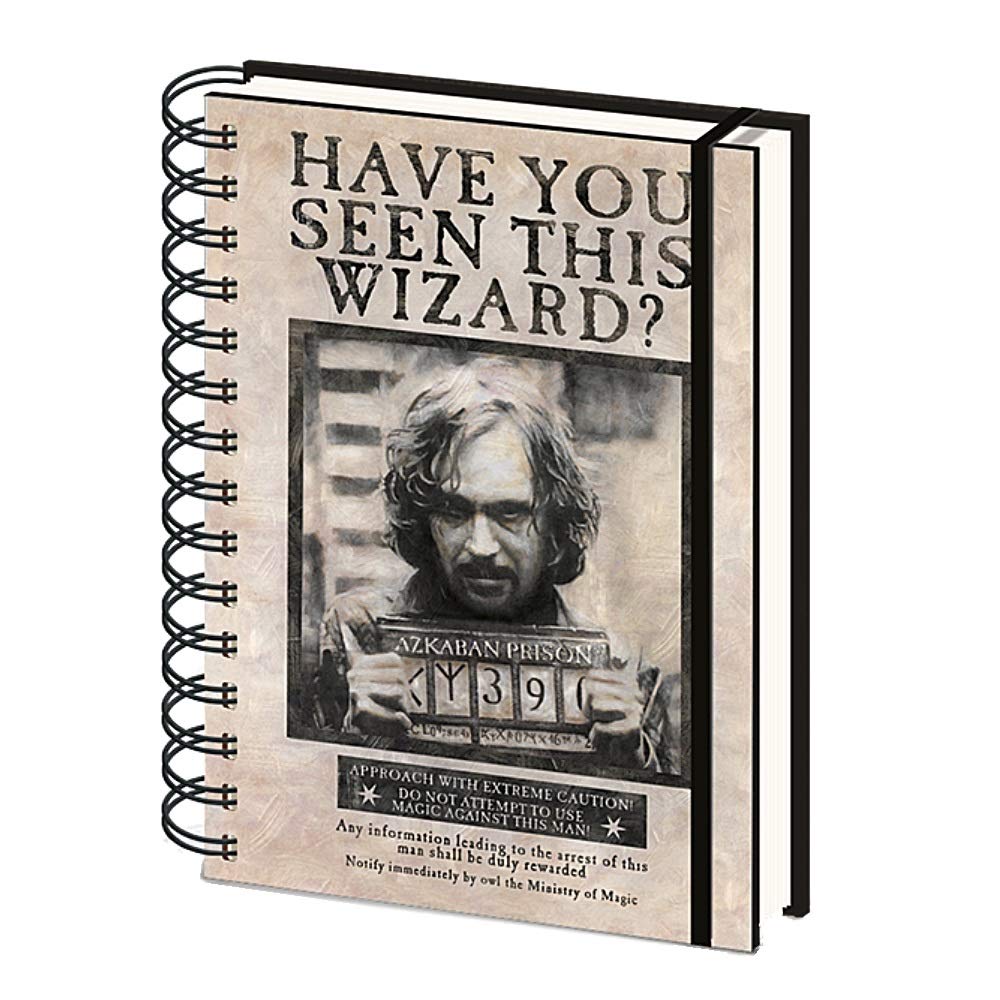 Genuine Harry Potter Wanted Sirius Black A5 Wiro Hardback Journal Notebook Paper Note Pad