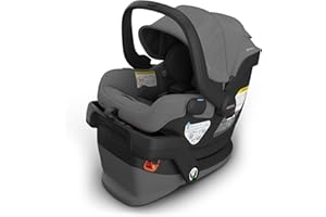 UPPAbaby Mesa V3 Infant Car Seat - Easy Installation + SmartSecure Technology - Attaches to Stroller | Base + Infant Insert Included - Greyson (Charcoal Mélange)