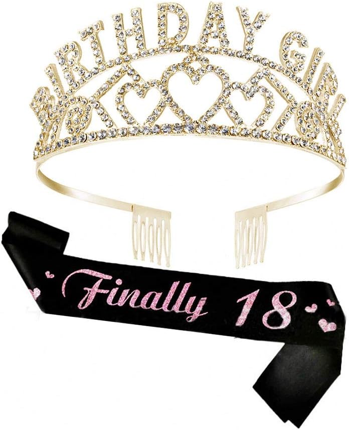 18 geburtstags kristall tiara krone geburtstags madchen krone birthday girl crown prinzessin kronen haar zusatze fur geburtstagsfeiern oder geburtstagskuchen silber hute spielzeug suenaacampo com
