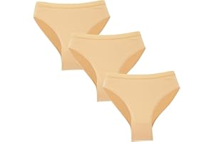 FEOYA Girls Dance Briefs Ballet Panties No Show Seamless 3 Pack High Cut Profession Ballerina Gymnastics Underwear
