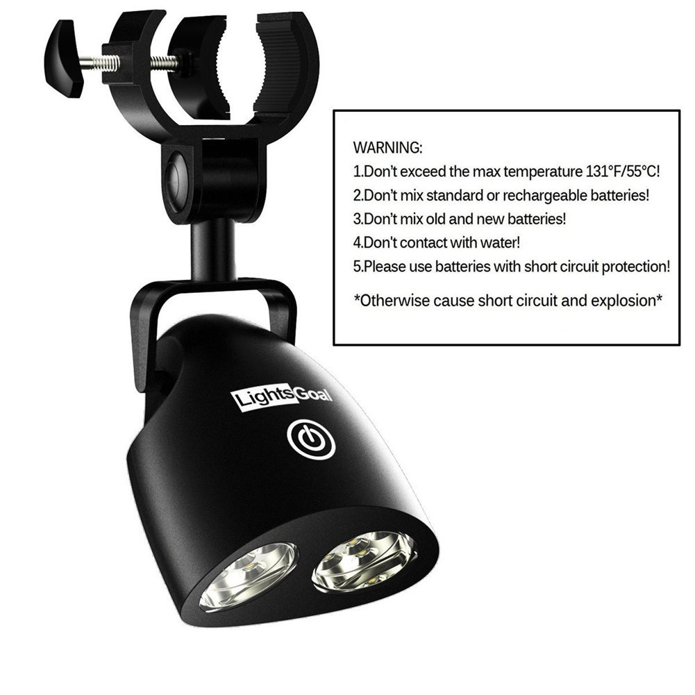 Grill Light, LightsGoal BBQ Lights for Grill, Outdoor LED Barbecue Lamp for Gas & Electric, 360° Rotation Battery Powered 3 Brightness Levels, Use for Summer Party Night Camping - Include Apron
