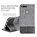 Google Pixel XL Case, Ranyi [Retro Denim Wallet] [Two Piece Color] [ID&Card Holder] [Kickstand Feature] Luxury Flip Folio Magnetic Wallet Protective Case for Google Pixel XL (2016 Release), grey