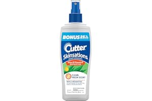 Cutter Skinsations Insect Repellent, Mosquito Repellent, Repels Mosquitos, Ticks, Gnats & Fleas, 7% DEET, 7.5 fl Ounce (Pump Spray)