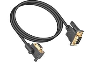 Poyiccot VGA to VGA Cable 1.5ft, 90 Degree VGA Cable, Left Angle VGA Cord, 15 PIN VGA Monitor Cable, Computer Monitor Cable,V