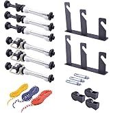 NEEWER Photography 3 Roller Wall Mounting Manual Background Support System | With 2 x Tri Fold Hook, 6 x Expand Bar, 3 x Chain, Load Capacity per Roller: 22lb/10kg