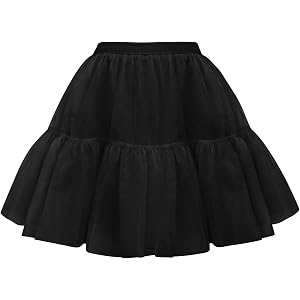 Wikoan Women's Dance Skirts Short Tutu Skirts Ballet Tulle Dress Halloween Christmas Dress Costume S-3XL