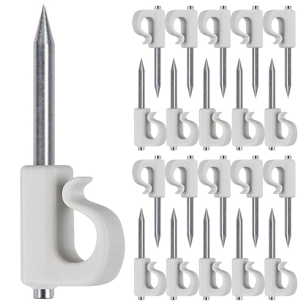 Photo 1 of SELEWARE 20 Pcs Q-Hanger, Home Christmas Lights Hanger Hooks for Easy Release Outdoor Wire and Fairy Lights, Heavy Duty 40 LB Capacity, Gray-White
