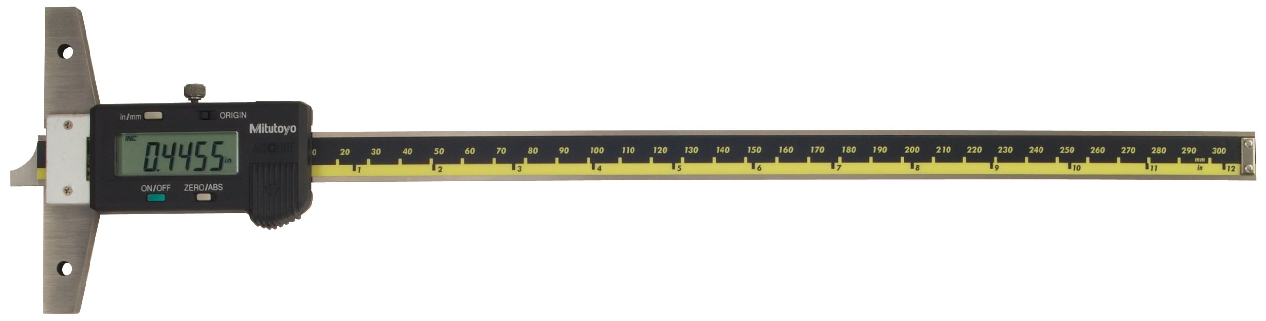 Mitutoyo 571-213-10, Digimatic Depth Gage, 0 -12" X .0005"/0.01mm, With Output, +/-0.0015" Accuracy