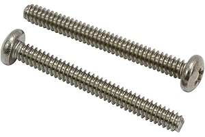 Bolt Dropper No. 6-32 x 1-1/4" Stainless Pan Head Phillips Machine, (100 pc), 18-8 (304) Stainless Steel Screws, UNC Full Thread, Plain Finish