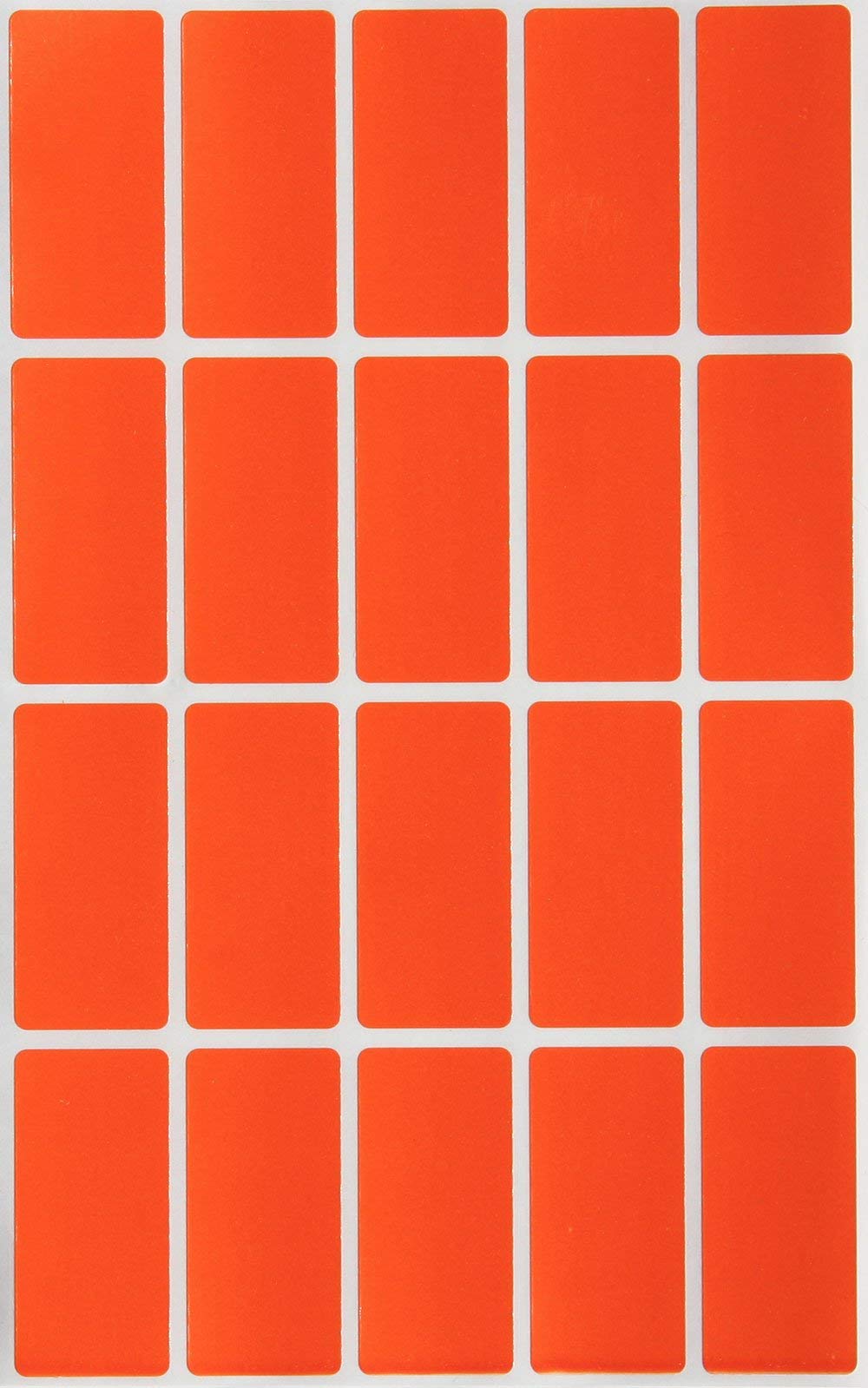 Colored File Stickers 1.57 Inch X 0.75 Inch - Orange Color Code Label Rectangular (40 mm X 19mm) 300 Pack by Royal Green