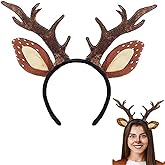 MOFEINI Deer Antlers Headband Reindeer Horns Headwear Halloween Costume Accessories
