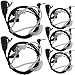 Tenq 5pack 1 Pin Covert Acoustic Tube Earpiece Headset for Motorola Walkie Talkie Two Way Radio 1pin